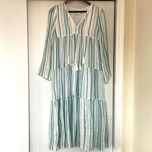 Christy Dawn x Madewell Paloma Striped Midi Dress- Size XS